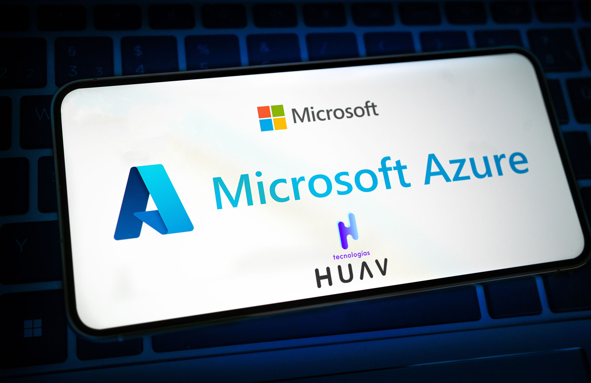 Microsoft Azure displayed on mobile device